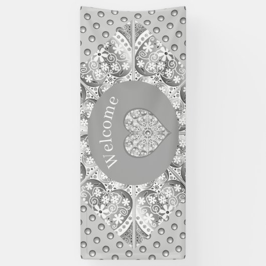 Keramische Kant grijs Spandoek (Verticaal)