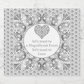 Keramische Kant grijs Sparkling Wijnetiket (Enkel label)