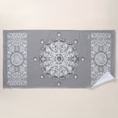 Keramische kant Grijs Strandlaken (Voorkant)