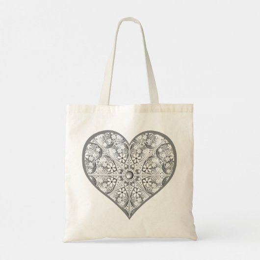 Keramische Kant grijs Tote Bag (Achterkant)