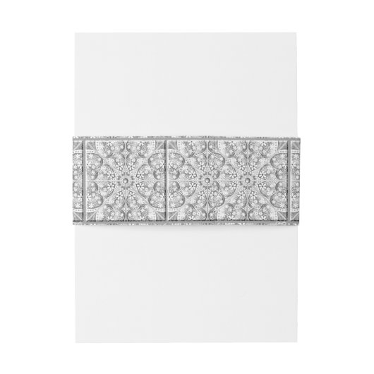 Keramische Kant grijs Uitnodigingen Wikkel (Achterkant Voorbeeld)