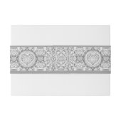 Keramische Kant grijs Uitnodigingen Wikkel (Achterkant Voorbeeld)