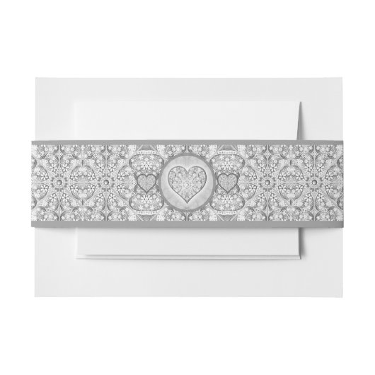 Keramische Kant grijs Uitnodigingen Wikkel (Voorkant Voorbeeld)