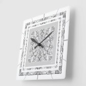 Keramische kant grijs vierkante klok (Hoek)