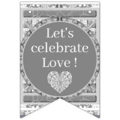 Keramische Kant grijs Vlaggetjes (Tweede vlag)