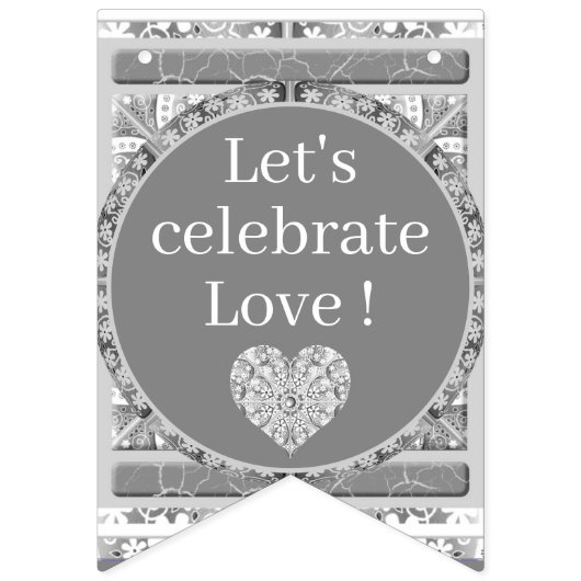 Keramische Kant grijs Vlaggetjes (Tweede vlag)