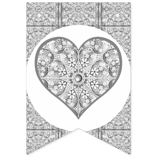 Keramische Kant grijs Vlaggetjes (Eerste vlag)