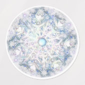 Keramische kant hemelsblauw &sneeuwvlok labels (Design 1)