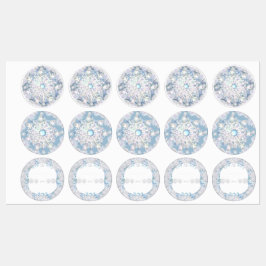 Keramische kant hemelsblauw &sneeuwvlok labels