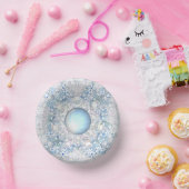 Keramische kant hemelsblauw &sneeuwvlok papieren kommen (Feest)