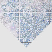 Keramische kant hemelsblauw & sneeuwvlok tissuepapier (Detail)