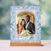 Keramische kant Lichtblauw Acryl Bord (Neutraal)