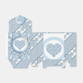 Keramische Kant Lichtblauw Bedankdoosjes (Uitgevouwen)