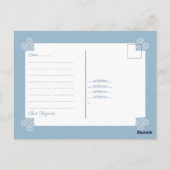 Keramische kant Lichtblauw Briefkaart (Achterkant)