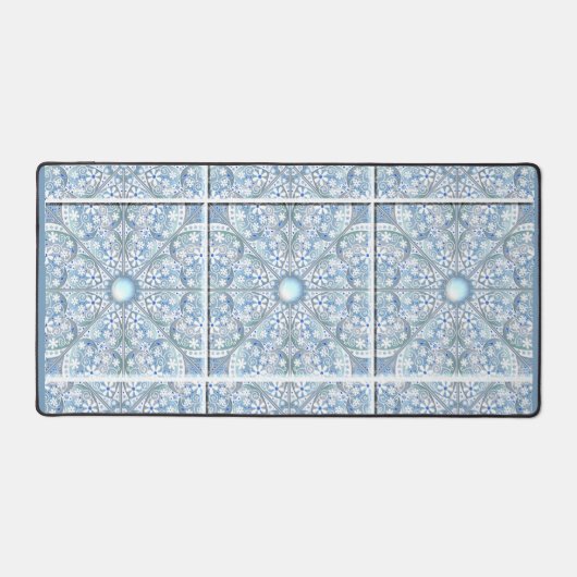 Keramische Kant Lichtblauw Bureaumat (Voorkant)
