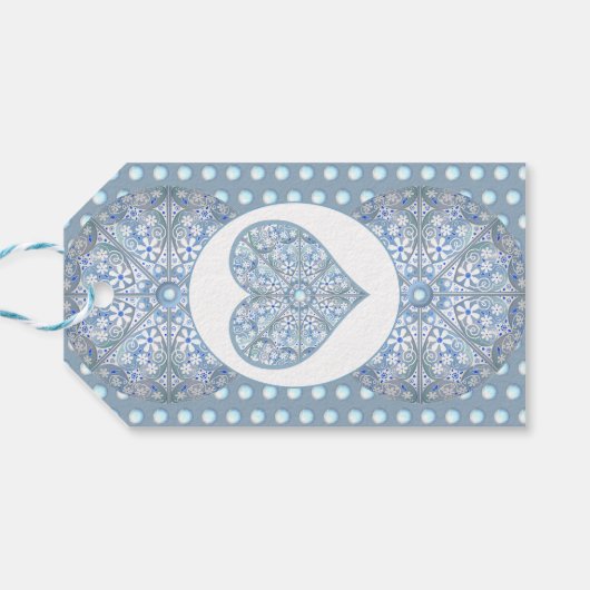 Keramische Kant Lichtblauw Cadeaulabel (Achterkant Horizontaal)