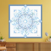 Keramische Kant Lichtblauw Canvas Afdruk (Insitu (Woonkamer))