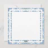 Keramische kant Lichtblauw Feestdagenkaart (Achterkant)