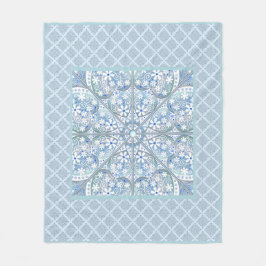 Keramische Kant lichtblauw Fleece Deken