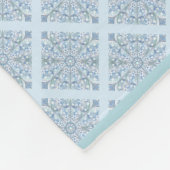 Keramische Kant lichtblauw Fleece Deken (Hoek)