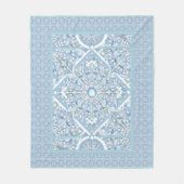 Keramische Kant lichtblauw Fleece Deken (Voorkant)