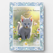 Keramische Kant Lichtblauw Fotoplaat (voorkant)