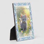 Keramische Kant Lichtblauw Fotoplaat (Zijkant)