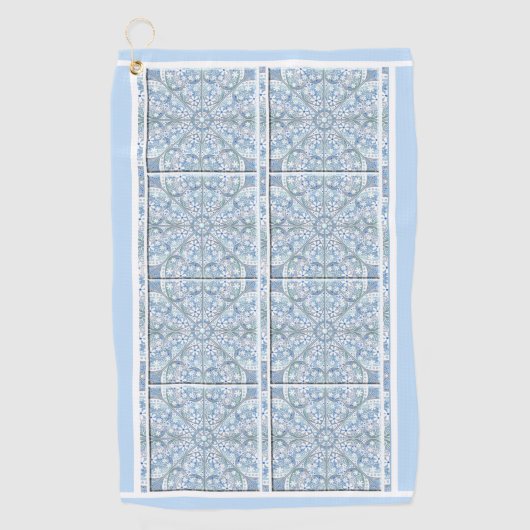 Keramische Kant Lichtblauw Golfhanddoek (Voorkant)