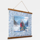 Keramische Kant Lichtblauw Hangend Wandkleed (Gebogen)