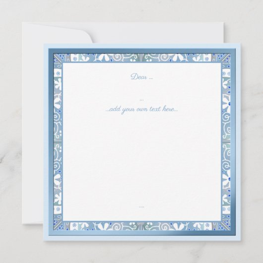 Keramische Kant lichtblauw Kaart (Achterkant)