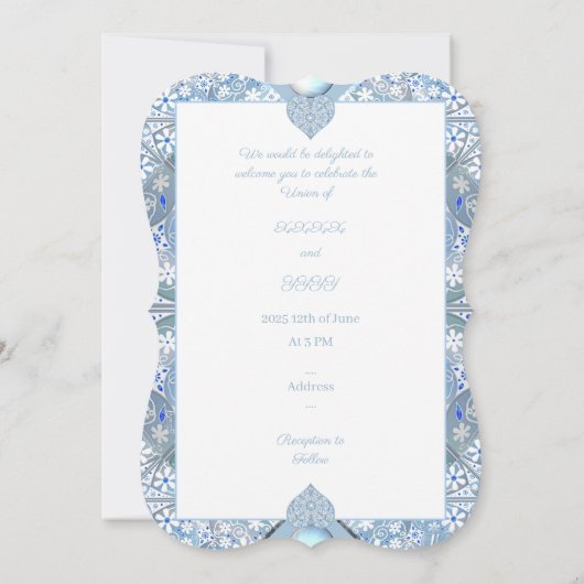 Keramische Kant Lichtblauw Kaart (Achterkant)