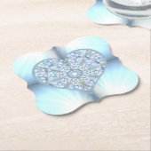 Keramische Kant Lichtblauw Kartonnen Onderzetters (Gekanteld)