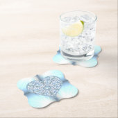 Keramische Kant Lichtblauw Kartonnen Onderzetters (Insitu)