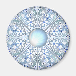 Keramische kant Lichtblauw Magneet