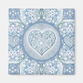 Keramische kant Lichtblauw Magneet (Voorkant)