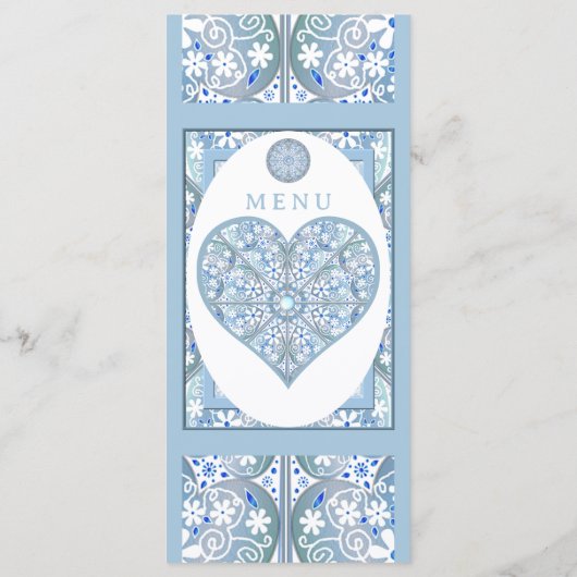Keramische Kant Lichtblauw Menu (Achterkant)