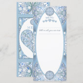 Keramische Kant Lichtblauw Menu (Voorkant / Achterkant)