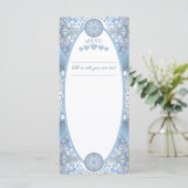 Keramische Kant Lichtblauw Menu (Staand voorkant)