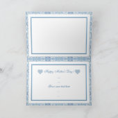 Keramische kant lichtblauw moederdag bedankkaart (Binnen)