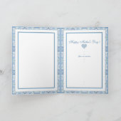 Keramische kant lichtblauw moederdag bedankkaart (Binnen)