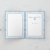 Keramische kant lichtblauw moederdag bedankkaart (Binnen)