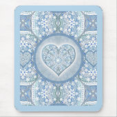 Keramische kant Lichtblauw Muismat (Voorkant)