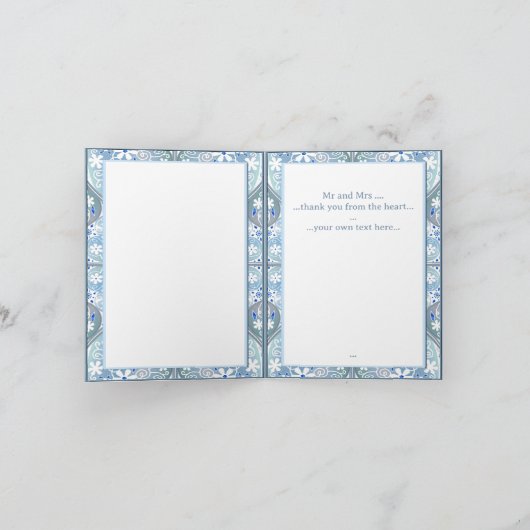 Keramische Kant Lichtblauw Notitiekaartje (Binnen)