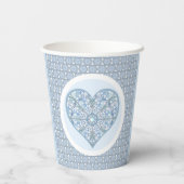 Keramische Kant Lichtblauw Papieren Bekers (Achterkant)