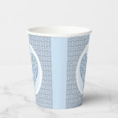 Keramische Kant Lichtblauw Papieren Bekers (Rechts)