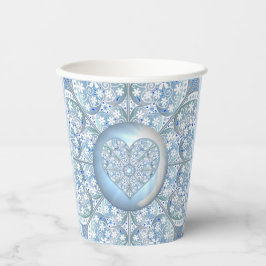 Keramische Kant Lichtblauw Papieren Bekers