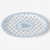 Keramische Kant Lichtblauw Papieren Bordje (Gekanteld)