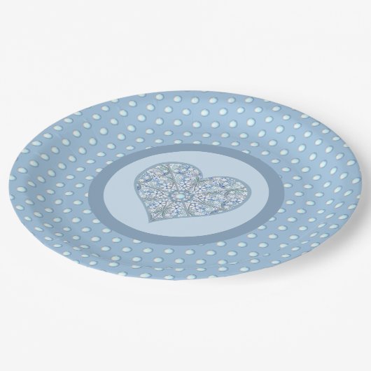 Keramische Kant Lichtblauw Papieren Bordje (Gekanteld)