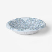 Keramische Kant Lichtblauw Papieren Kommen (Gebogen)