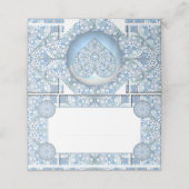 Keramische Kant Lichtblauw Plaatskaartje (Buitenkant ongevouwen)